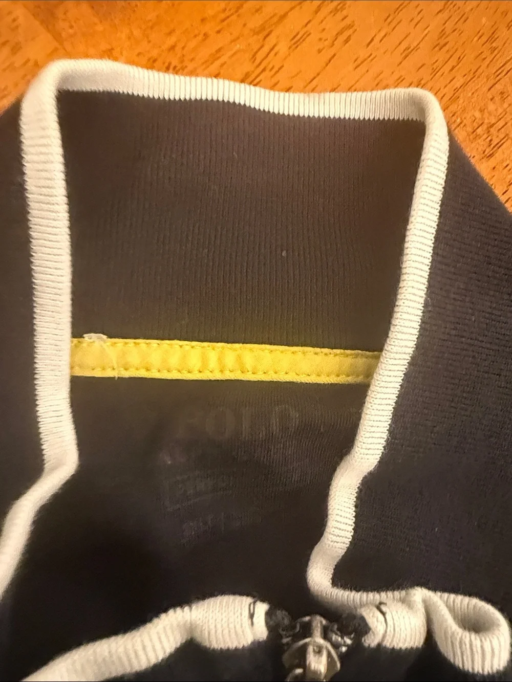 Polo by Ralph Lauren Black Track Jacket with Yellow Shoulder Stripes xxxlt